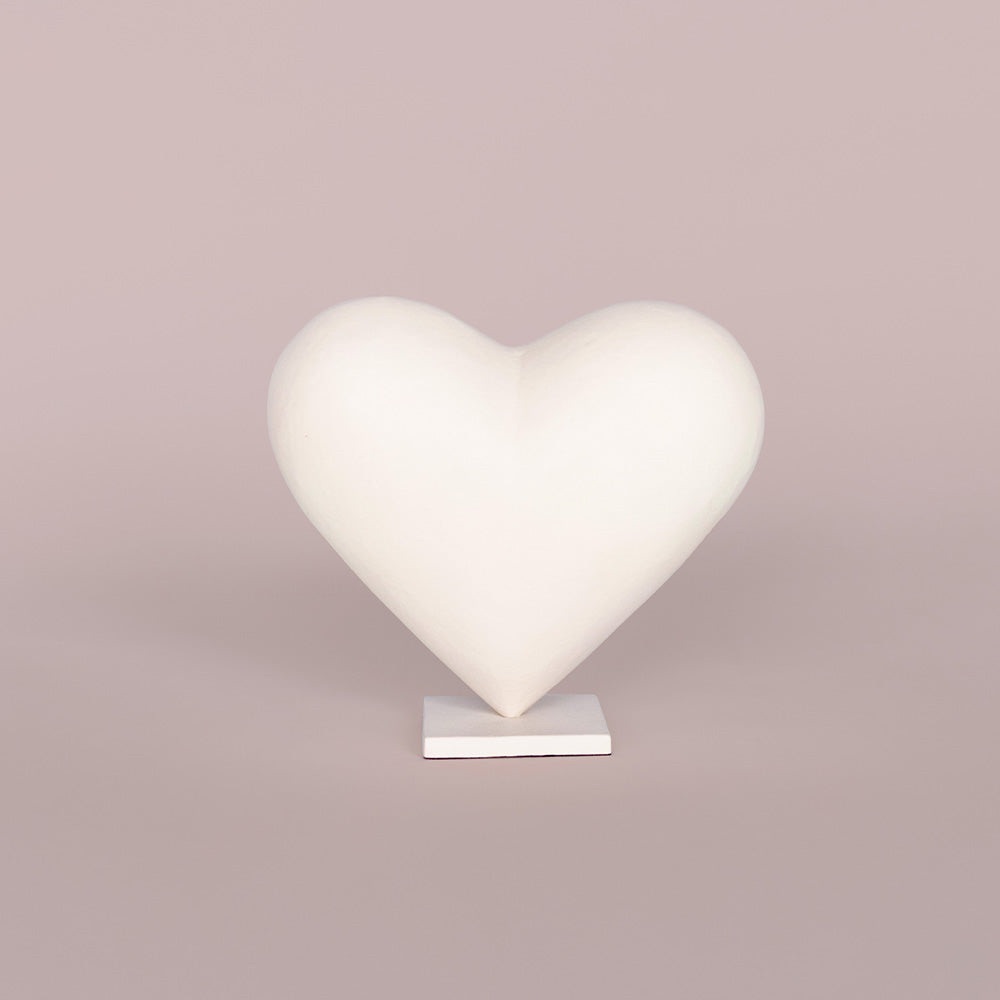 Indaba Cast Aluminum Heart Statue